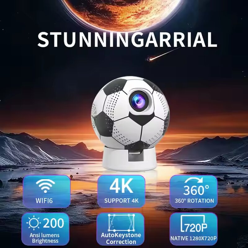 Mini Projector Factory - OEM/ODM Custom Football Style 4K 720P WIFI BT Android 11