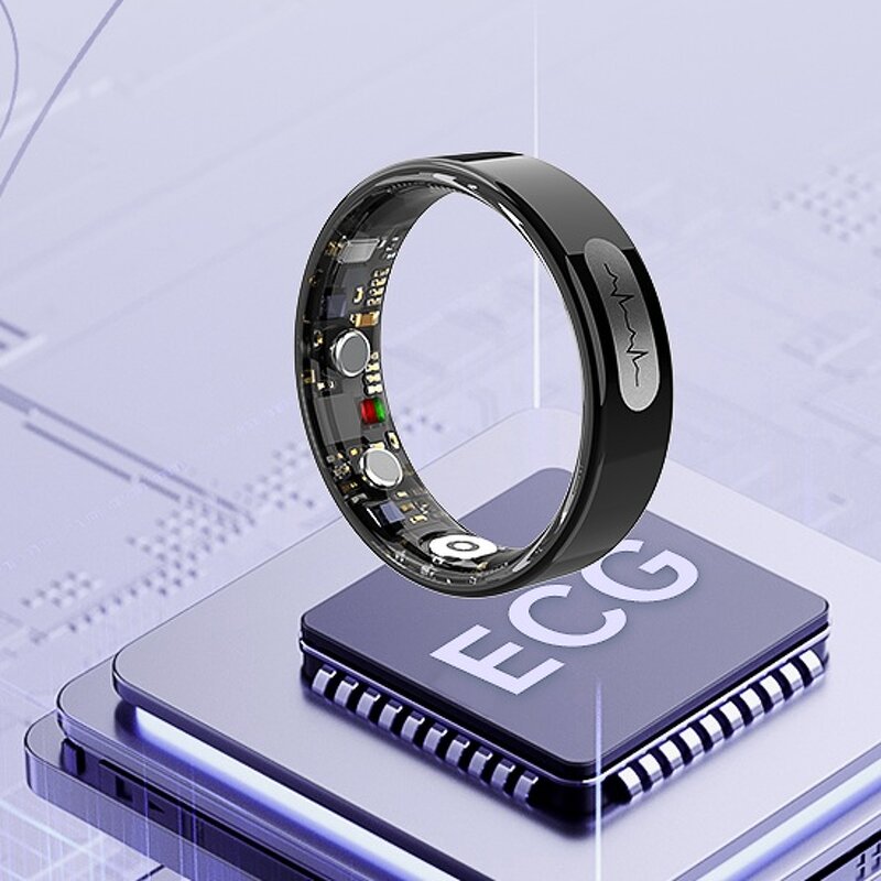 ECG Smart Ring Factory - OEM/ODM Custom AI Body Temperature Heart Rate 5ATM Fitness
