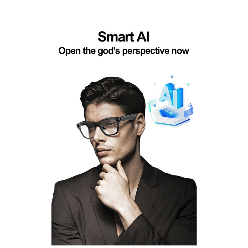 AI Smart Glasses Factory - OEM/ODM Custom Camera 1080P Video Shoot Wifi AI Translation ANC