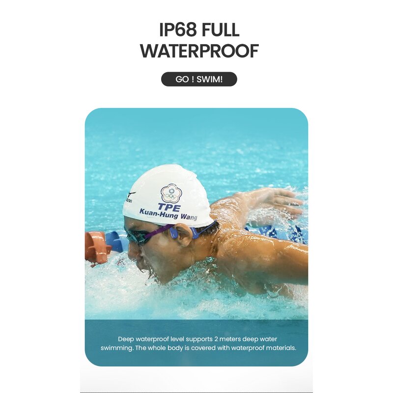 Swimming Headphones Factory - OEM/ODM Custom V5.2 8GB MP3 IP68 Waterproof Bone Conduction
