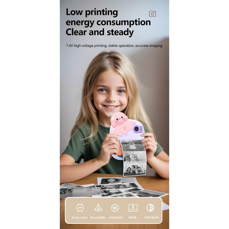 Kids Instant Print Camera Factory - OEM/ODM Custom 2.4" Dual Lens 1080P Thermal Print