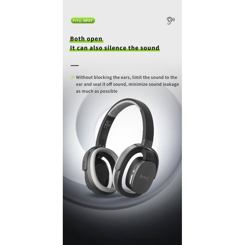 Wireless Headset Factory - OEM/ODM Custom HP07 BT 6.0 360° Surround Sound Ai Translation