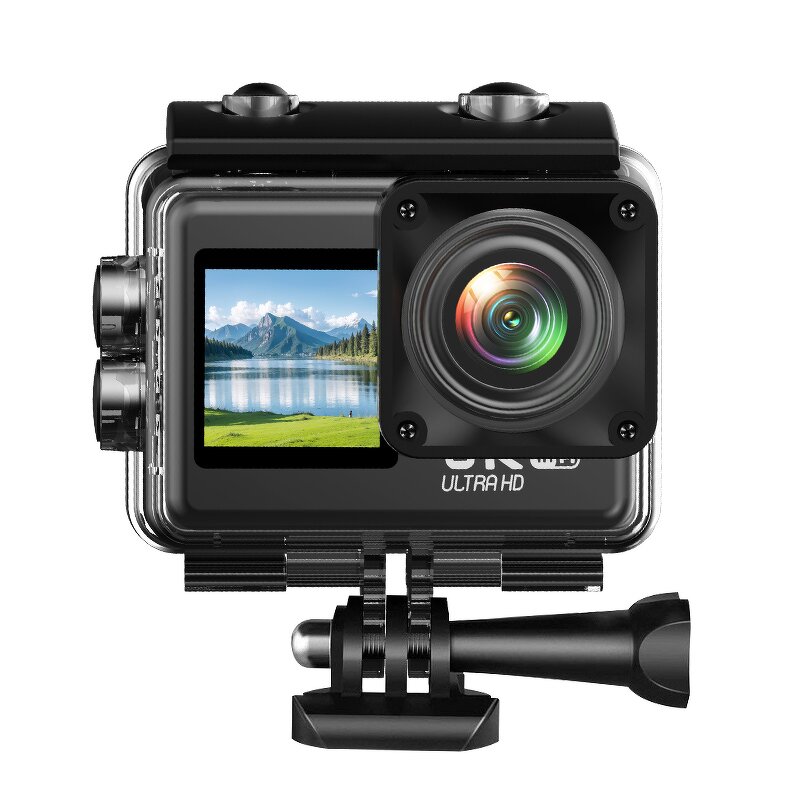 Action Camera Factory - OEM/ODM Custom Upgrade 6K Dual Screen Loop Recording WIFI 30M