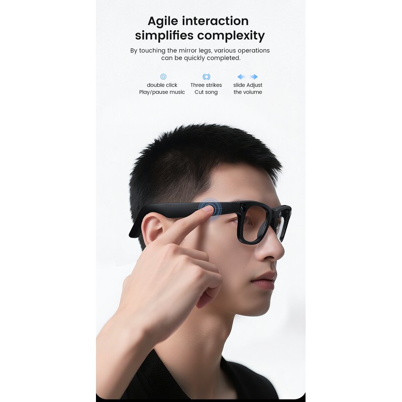 AI Smart Glasses Factory - OEM/ODM Custom Camera 1080P Real Time Translation Anti-Shake