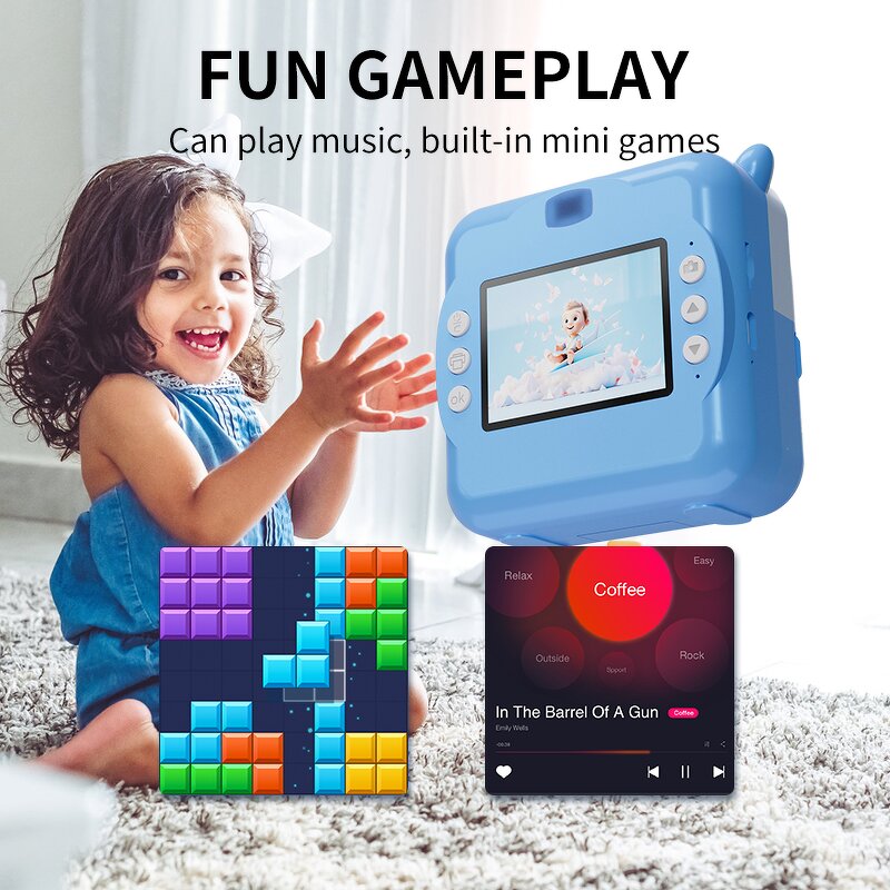 Kids Print Camera Factory - OEM/ODM Custom 2.0inch HD Screen 4800 Pixels Fun Games