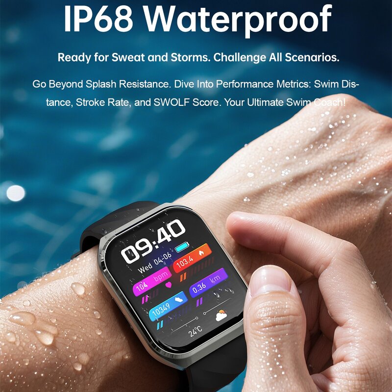 Smart Watch Factory - OEM/ODM Custom 1.83inch 3D Curved Display BT Call IP68