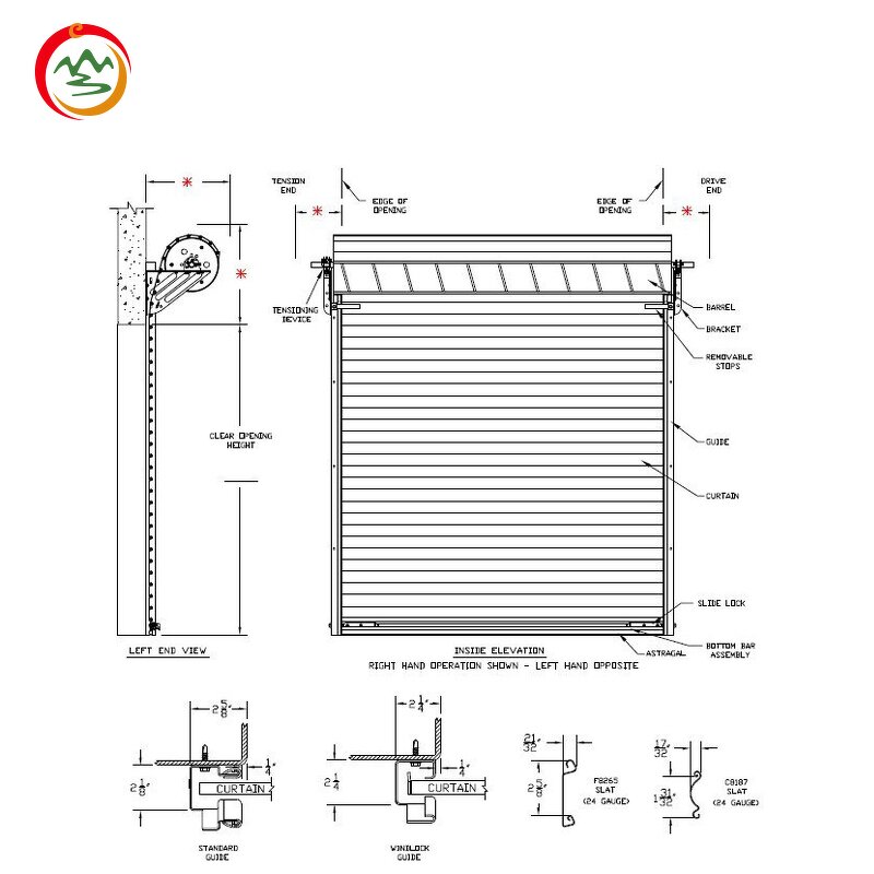 Aluminum Rolling Shutter Door Factory - OEM Modern Commercial Windproof with Motor Accessory