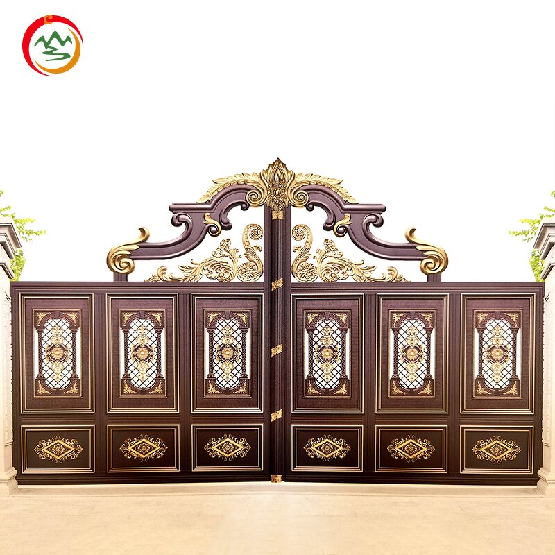 Aluminum Iron Front Door Manufacturer - OEM Outdoor Entry Arched White Teak Wood Design