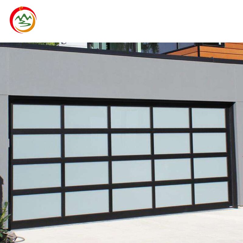 Aluminum Sectional Garage Door Factory - OEM Modern 9x8 16x7 Tempered Glass Automatic
