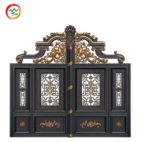 Automatic Sliding Gate Manufacturer - OEM Luxury Modern Cast Aluminum Exterior Fence Design