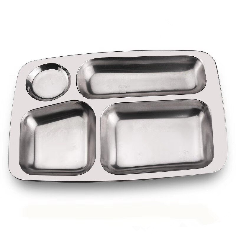 Fast Food Tray Factory - OEM Wholesale Cheap Price Stainless Steel 4 Grid