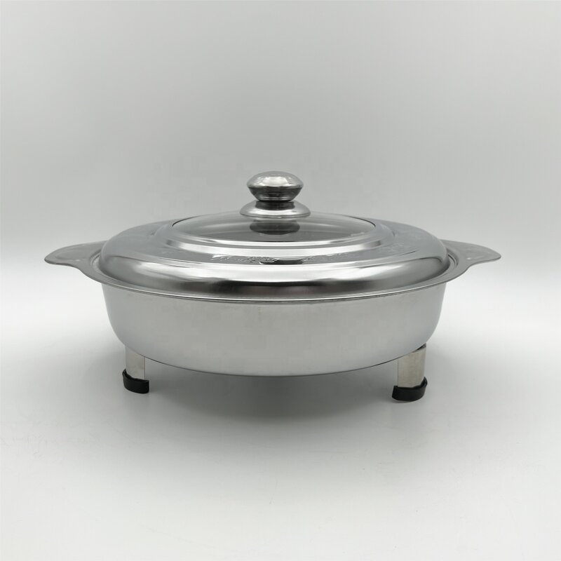 Chafing Dish Manufacturer - OEM Wholesale Stainless Steel Round Dining Stove with Lid