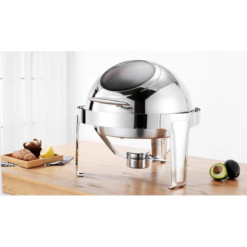 Buffet Food Warmer Manufacturer - OEM High Quality Stainless Steel Round Roll Top