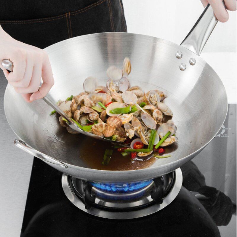 Stainless Steel Wok Manufacturer - OEM Professional Kitchen Utensils Fry Pan Cookware