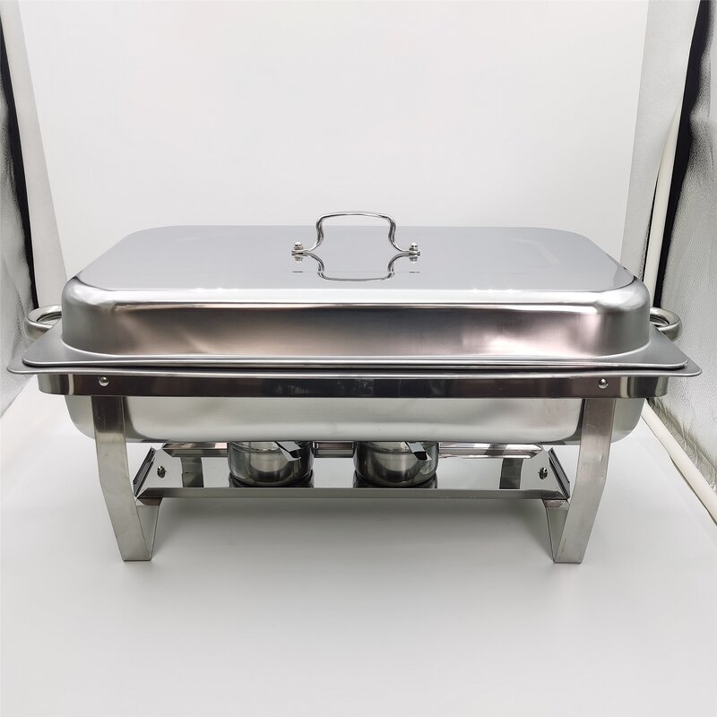 Chafing Dish Set Factory - OEM 6 Packs 8 Quart Stainless Steel Folding Chafer