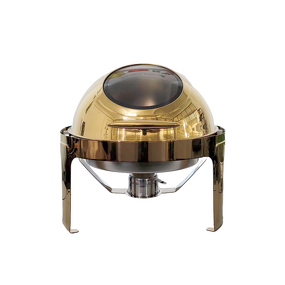 Chafing Dish Manufacturer - OEM High Quality Gold Color 6L Stainless Steel Round