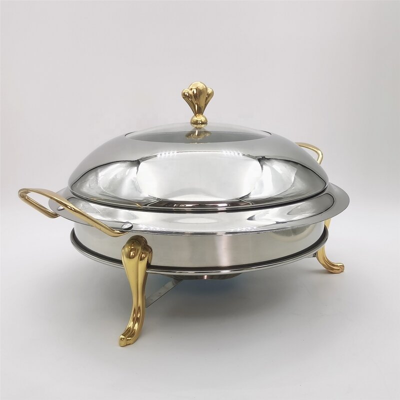 Small Chafing Dish Set Factory - OEM Hot Sale Golden Silver 18-28CM Stainless Steel