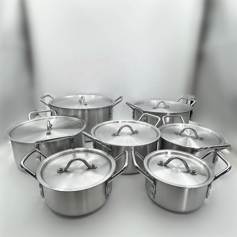 Aluminium Cookware Set Manufacturer - OEM New Arrival 7 Pcs Different Weight Cooking Pot