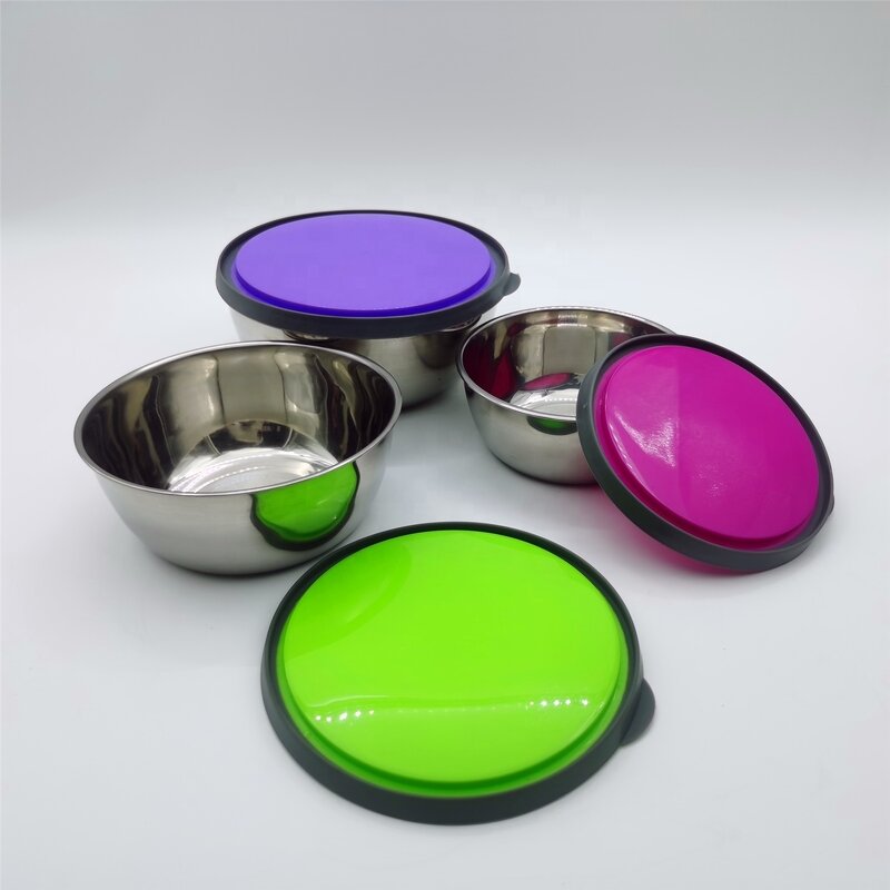 Seal Pot Salad Bowl Factory - OEM Cheap 3PCS Stainless Steel Food Storage Bowl