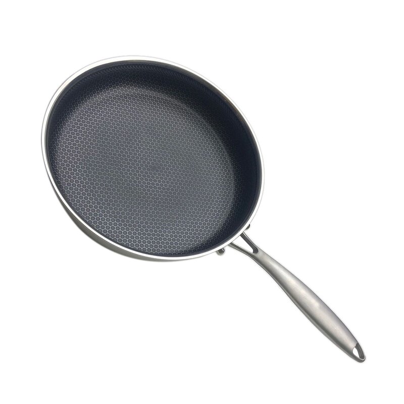 Non-stick Pan Manufacturer - OEM SS304 Stainless Steel 28cm for Gas Induction