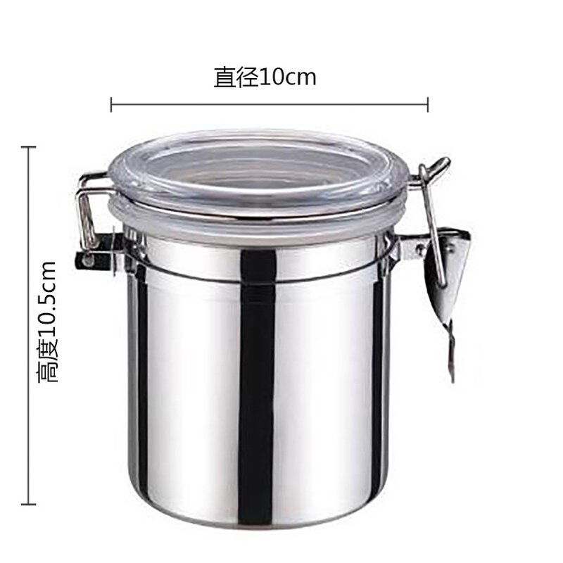 Coffee Sugar Canister Factory - OEM Stainless Steel 4pcs Round Kitchen Food Sealed