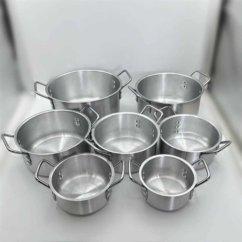 Aluminium Cookware Set Manufacturer - OEM New Arrival 7 Pcs Different Weight Cooking Pot