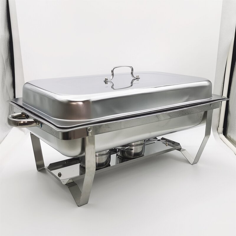 Chafing Dish Set Factory - OEM 6 Packs 8 Quart Stainless Steel Folding Chafer