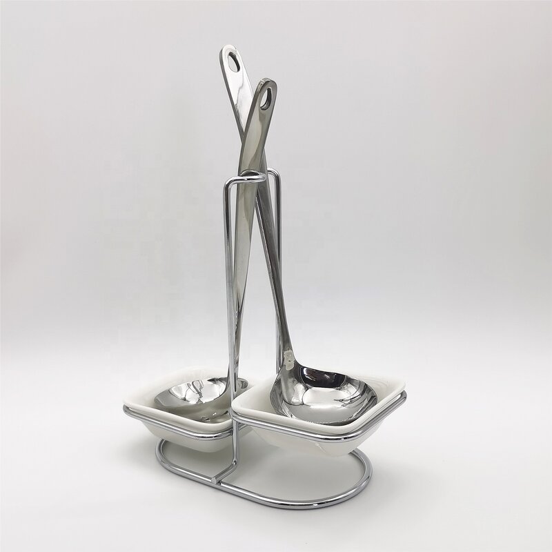 Spoon Rest Rack Manufacturer - OEM Practical Stainless Steel Soup Ladle Colander Holder