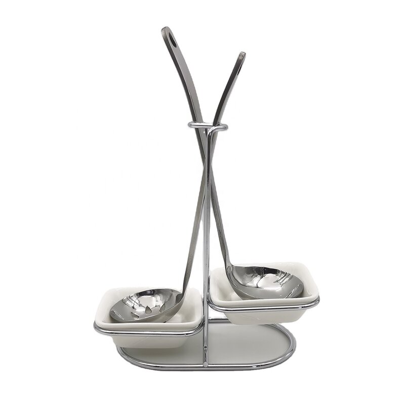 Spoon Rest Rack Manufacturer - OEM Practical Stainless Steel Soup Ladle Colander Holder