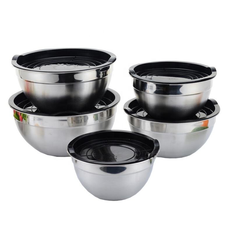 Stackable Mixing Bowls Manufacturer - OEM Hotsale Stainless Steel with Lids Catering