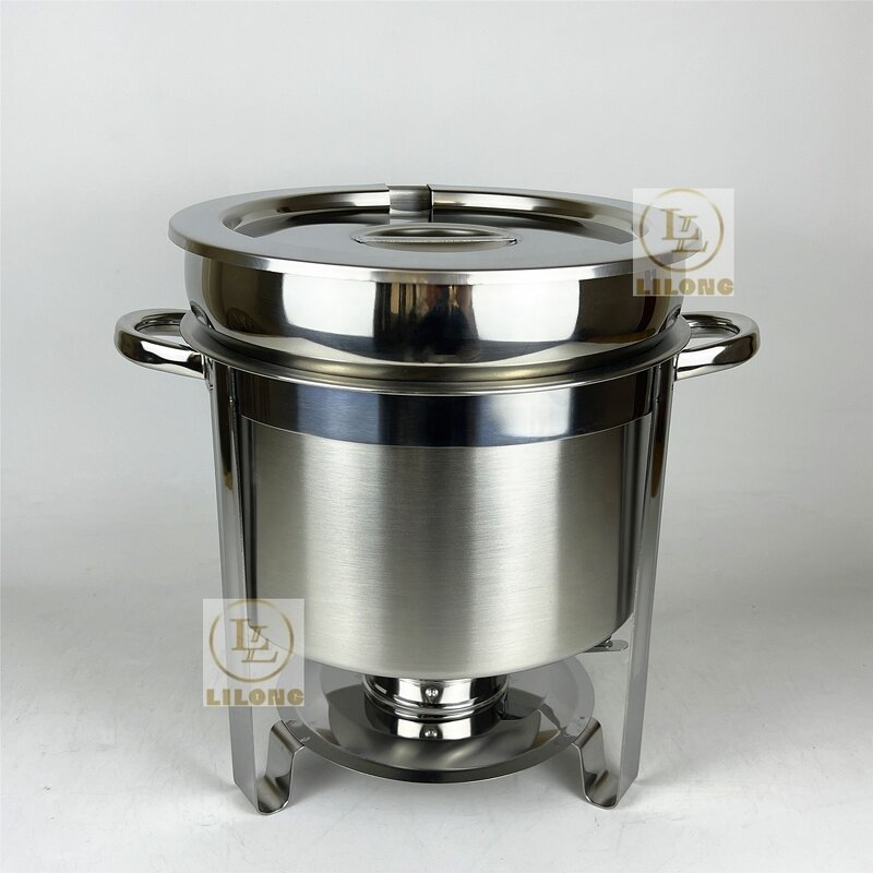 Soup Stove Factory - OEM Hot Sale 11L Round Stainless Steel Buffet Serving