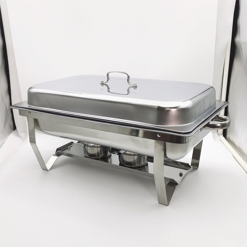 Chafing Dish Set Factory - OEM 6 Packs 8 Quart Stainless Steel Folding Chafer