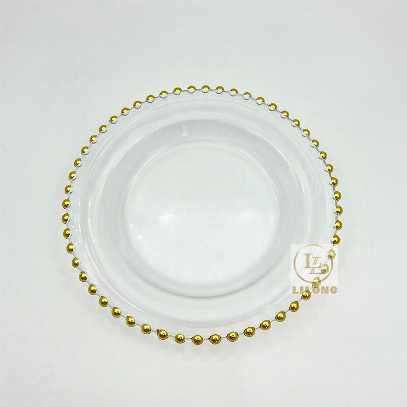 Glass Plates Factory - OEM Luxury 8.5 Inches Decorative Round Clear