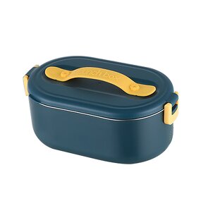 Electric Lunch Box Manufacturer - OEM Portable Heated Stainless Steel 2 Compartments Food Grade