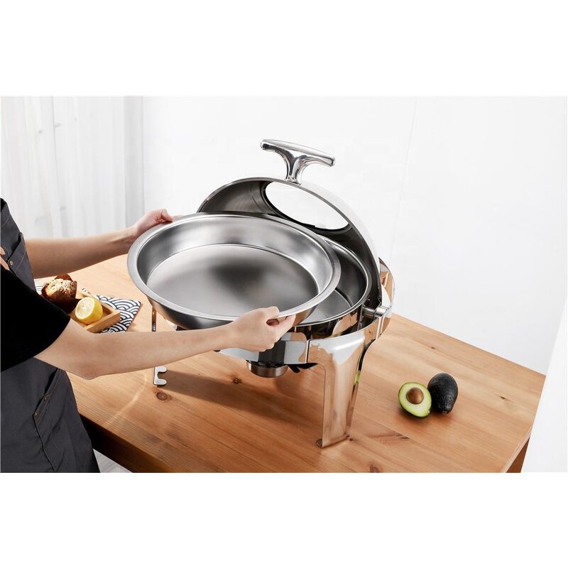 Buffet Food Warmer Manufacturer - OEM High Quality Stainless Steel Round Roll Top
