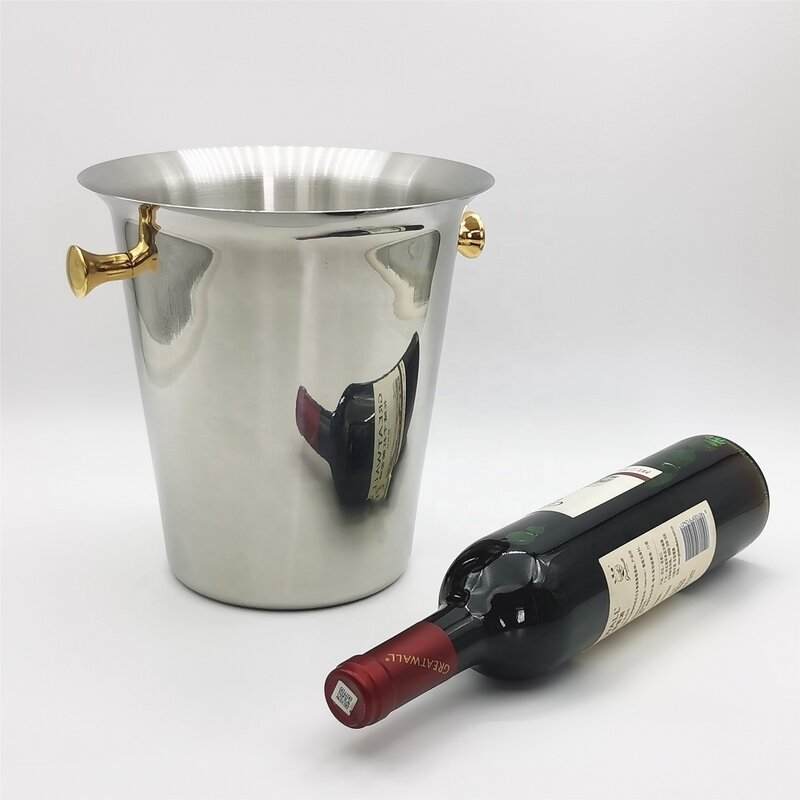 Champagne Bucket Factory - OEM Stainless Steel with Double Ear Luxury Outdoor