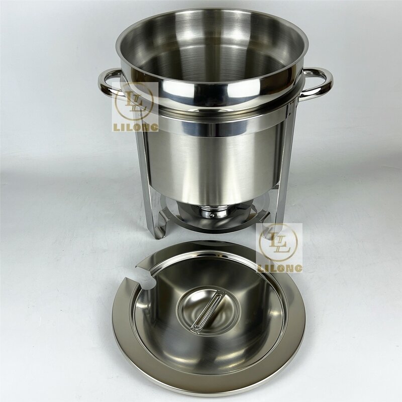 Soup Stove Factory - OEM Hot Sale 11L Round Stainless Steel Buffet Serving