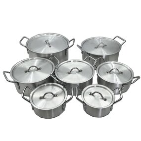 Aluminium Cookware Set Manufacturer - OEM New Arrival 7 Pcs Different Weight Cooking Pot