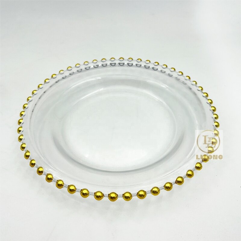 Glass Plates Factory - OEM Luxury 8.5 Inches Decorative Round Clear