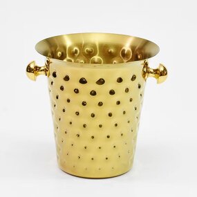 Gold Ice Bucket Manufacturer - OEM Stainless Steel Color with Double Ear Luxury