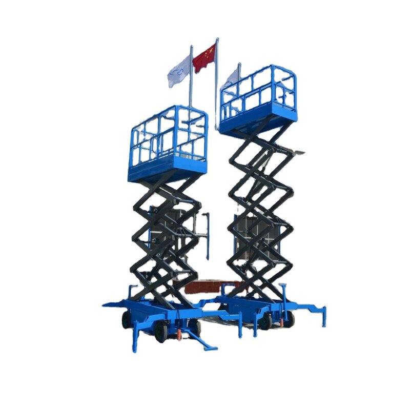 Manual Scissor Lift Factory - OEM 10m Lifting Height Movable Push Around Mobile