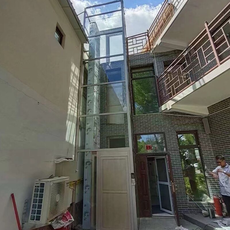 Traction Home Elevator Factory - OEM 6 Floor 630kg MRL Belt Machine Room Less Villa