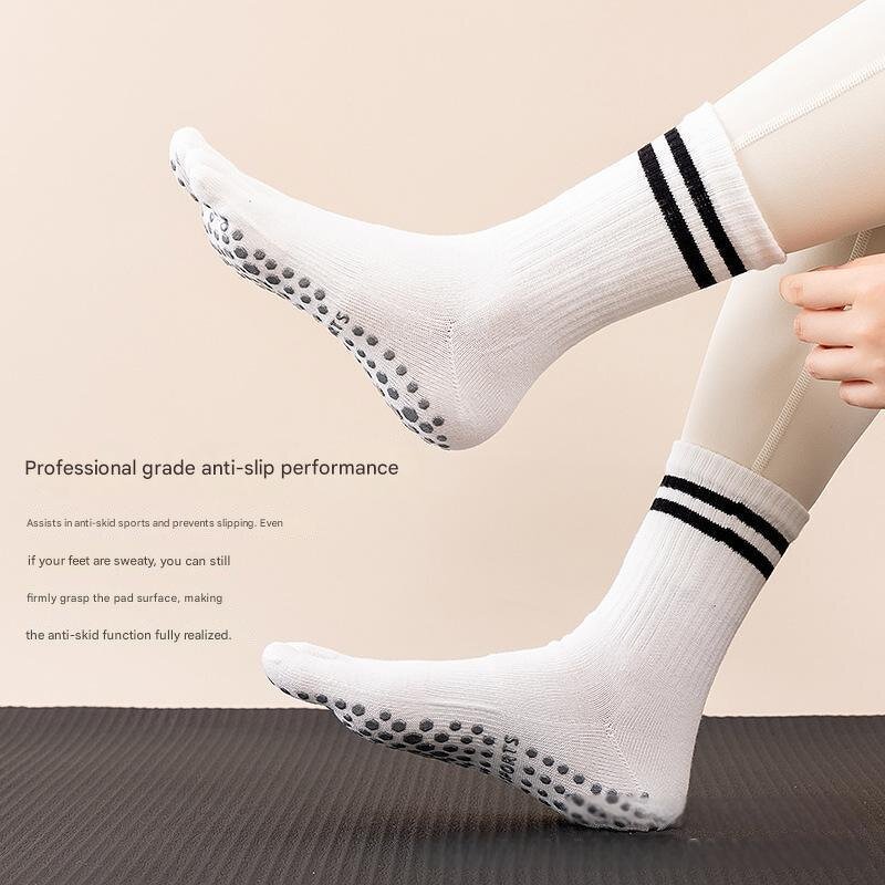 Yoga Grip Socks Manufacturer - OEM High Quality Ladies Non Slip Knitted Silicone Fitness