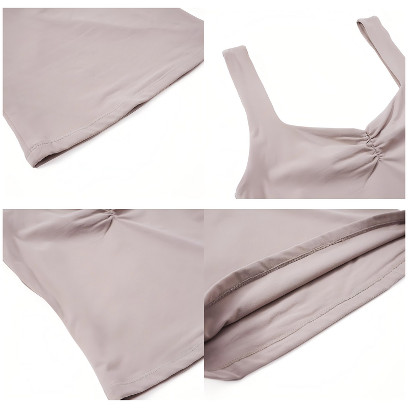 Ribbed Workout Crop Tops Factory - OEM Women Racerback Tank Tops with Built in Bra