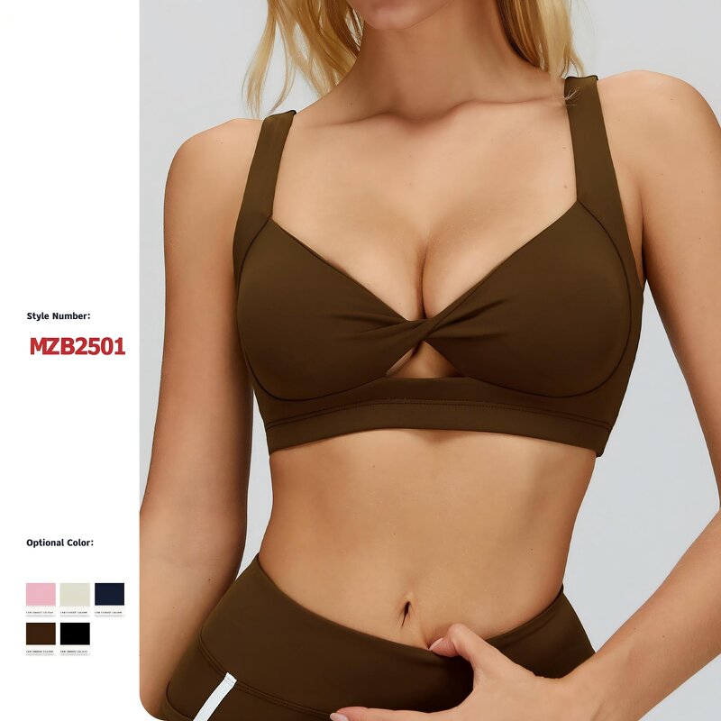 Sports Bra Factory - OEM MAYOUNG New Fashionable Twist Hollow Out Deep U