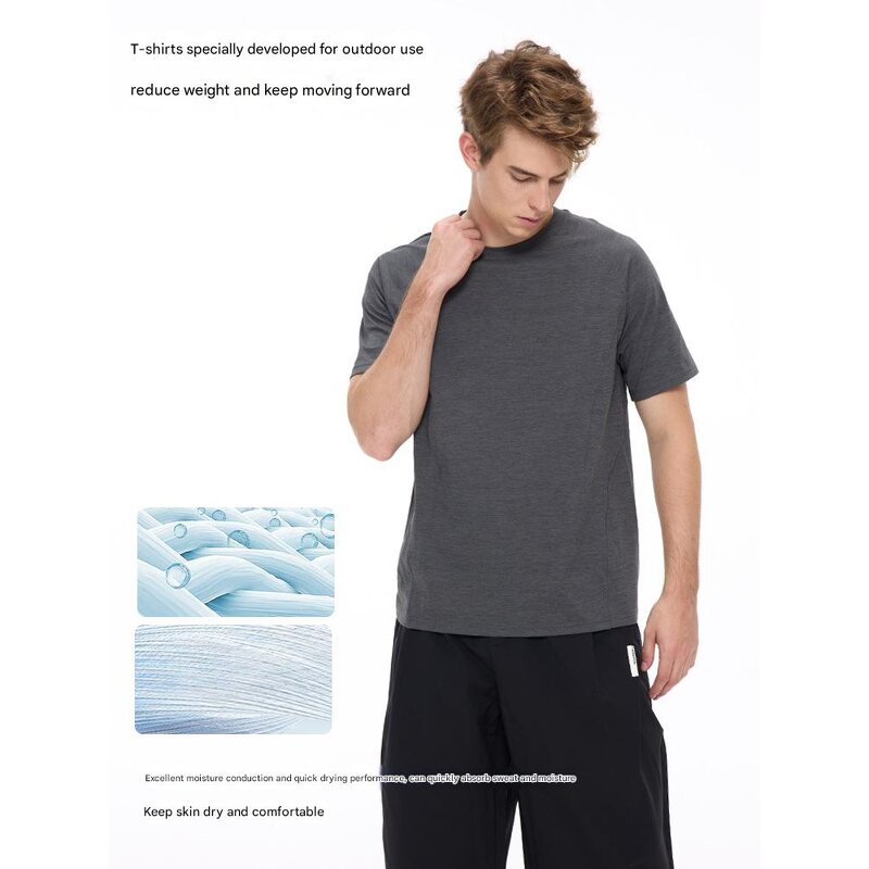 Antibacterial T-shirt Factory - OEM Moisture Absorption Quick-drying Hiking Training Summer