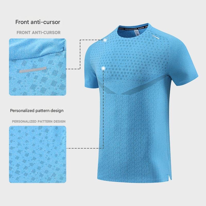Men's Summer T-Shirt Factory - OEM 2024 Outdoor Sports Running Training Quick Dry Round