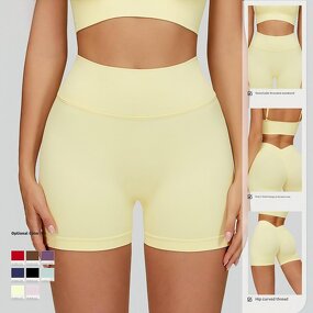 V-shaped Gym Shorts Manufacturer - OEM Seamless Custom High Waist Yoga Fitness Shorts