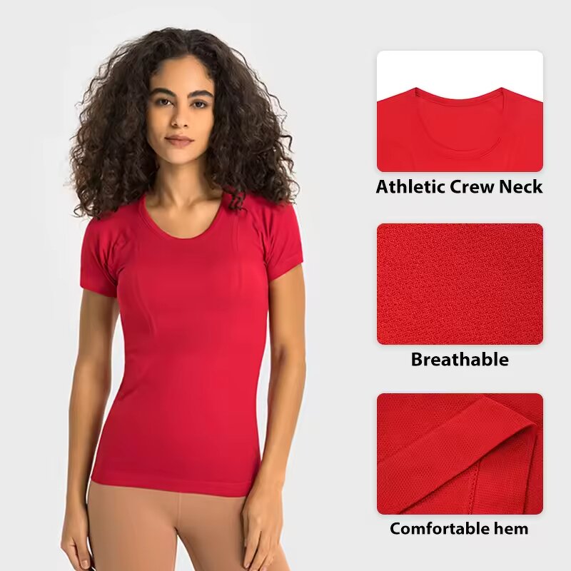 Athletic T-Shirt Manufacturer - OEM Women's Running Fitness Crew Neck Lightweight