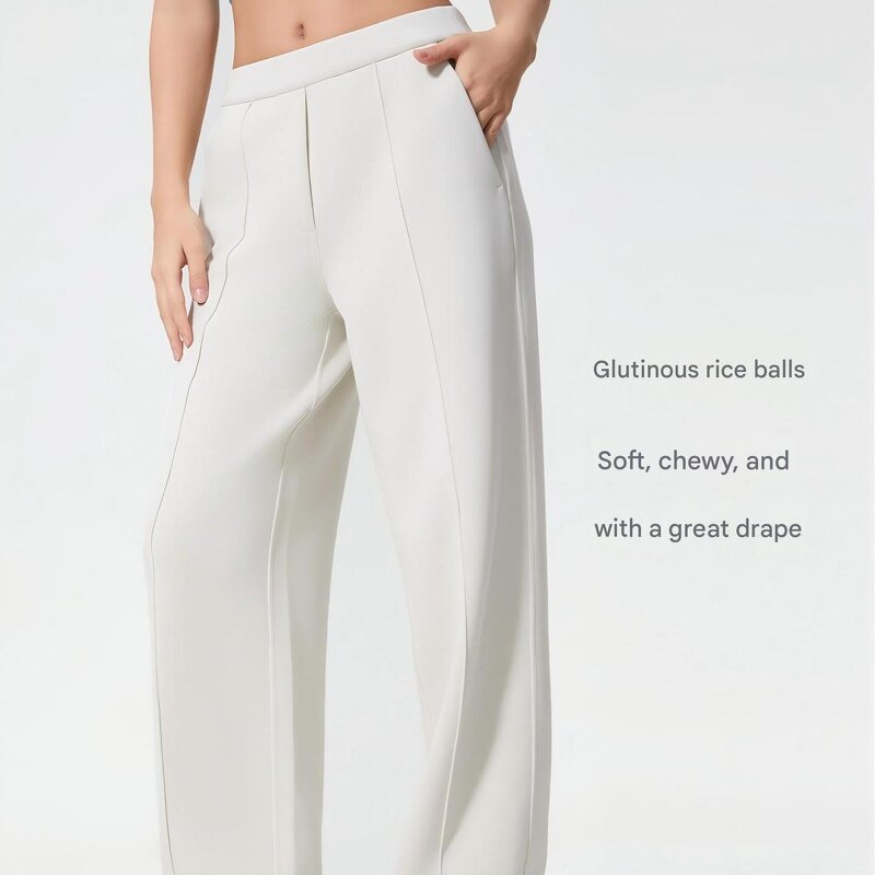 Lulu Sports Pants Factory - OEM New Loose Draping Slimming Straight Wide Leg